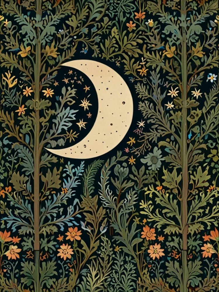 William Morris Moon In The Trees 2