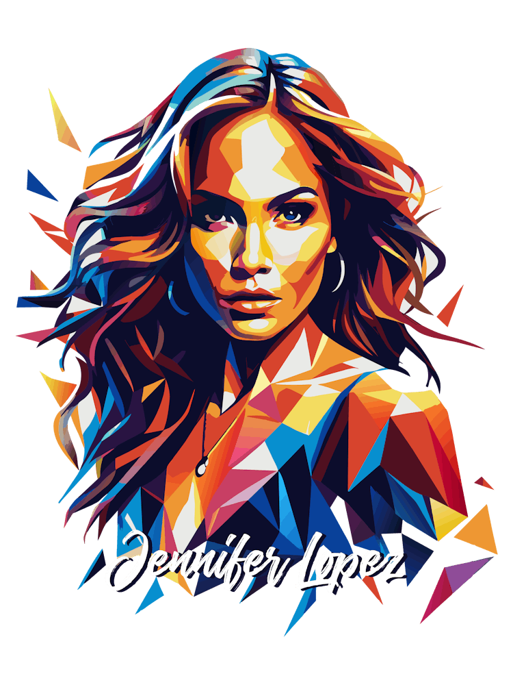 Jennifer Lopez 03 Portrait Music Icon Style WPAP Pop Art