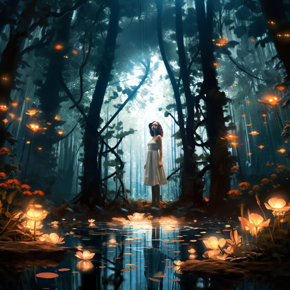 Girl In The Forest 1