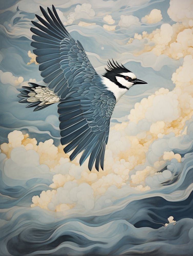 Blue Jay 4 Gold Detail Painting