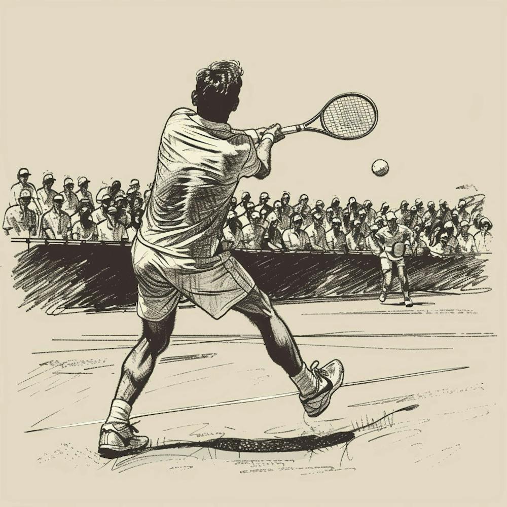 Un Tournoi de Tennis Croquis Dessiné à la Main Illustration 1718671315 4