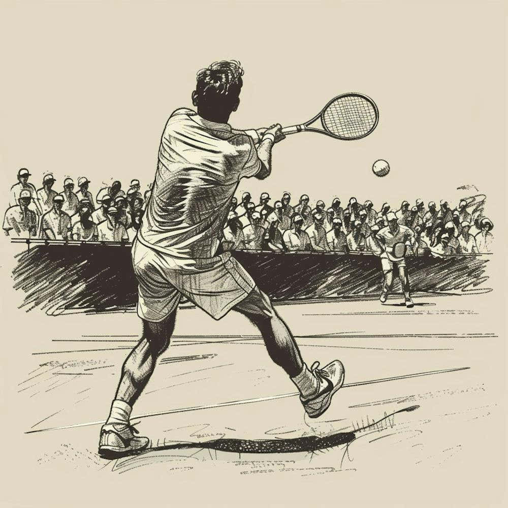 A Tennis Tournament Hand Drawn Sketch Illustrati 1718671315 4