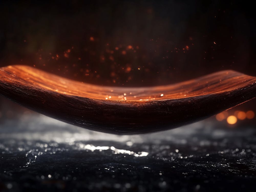 Fire and Wooden Tray