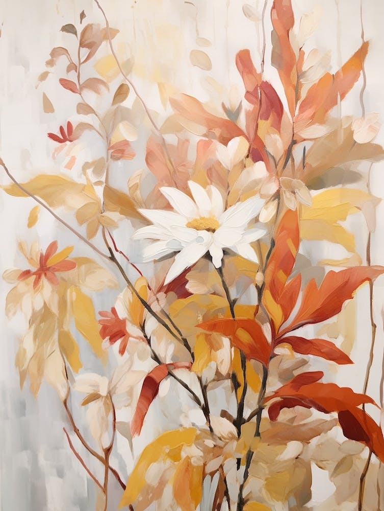 Fall Flower Painting Oxeye Daisy 3