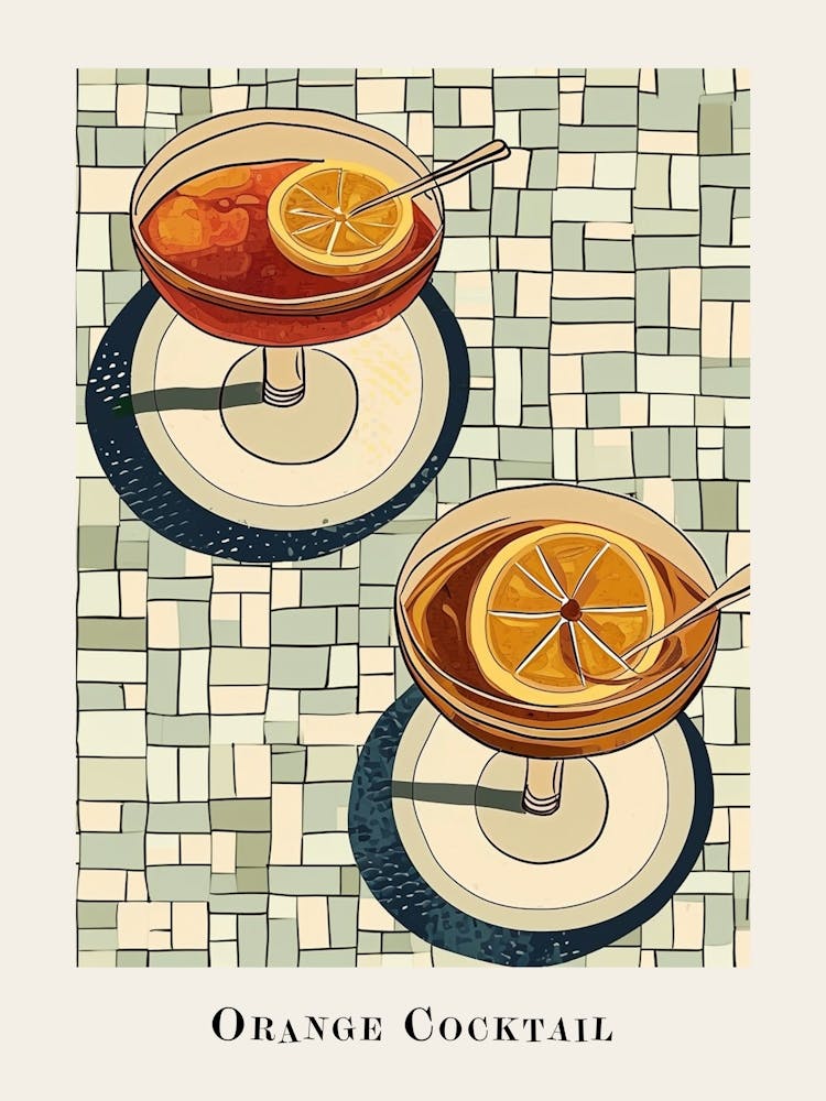 Orange Cocktail Poster