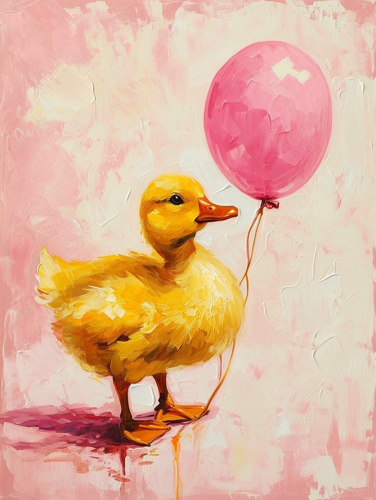 Cute Duck 3 With Balloon