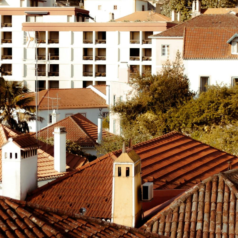 Terracotta Rooftops Of Sintra, Portugal  Color Travel And Architecture Photography Square