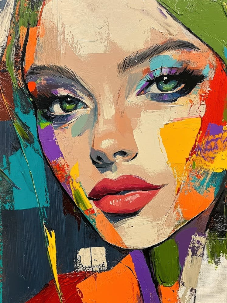 Woman With Colorful Eyes