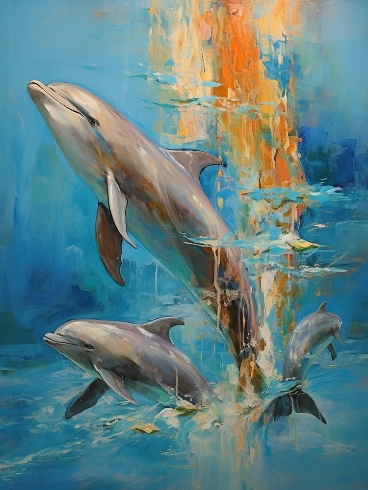 Dolphin Abstract Pop Art 4