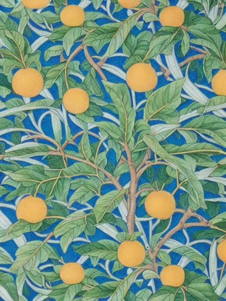 Loquat Vintage Botanical Fruit