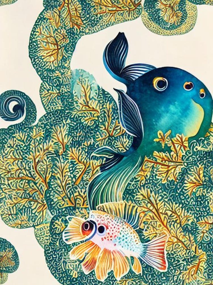 Jellynose Fish Vintage Graphic Watercolour