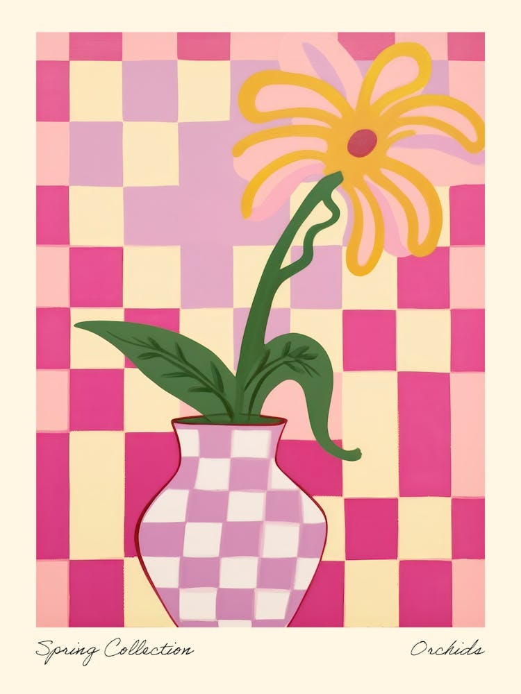 Spring Collection Orchids Flower Vase 1