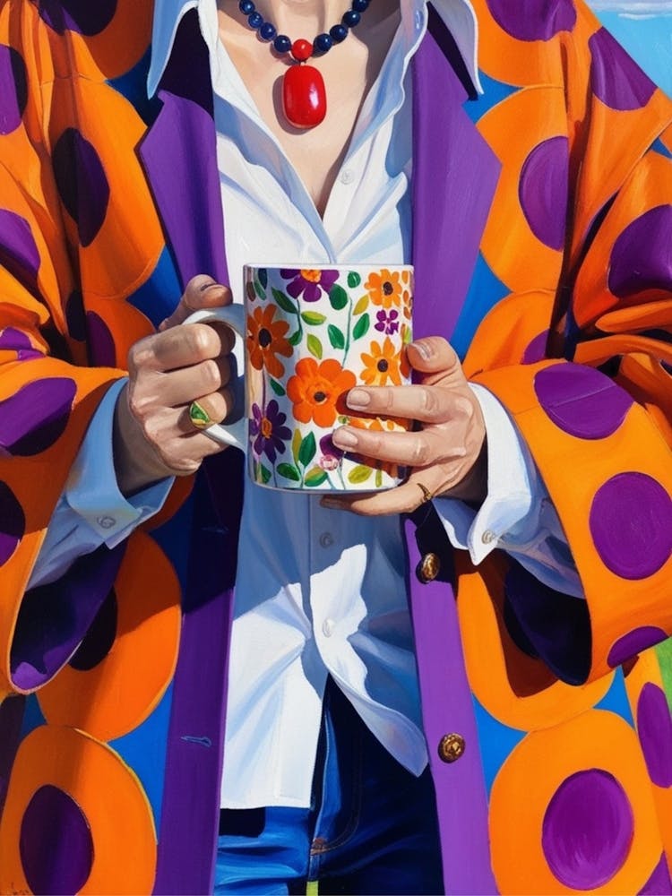 Woman Holding A Cup Of Coffee 2