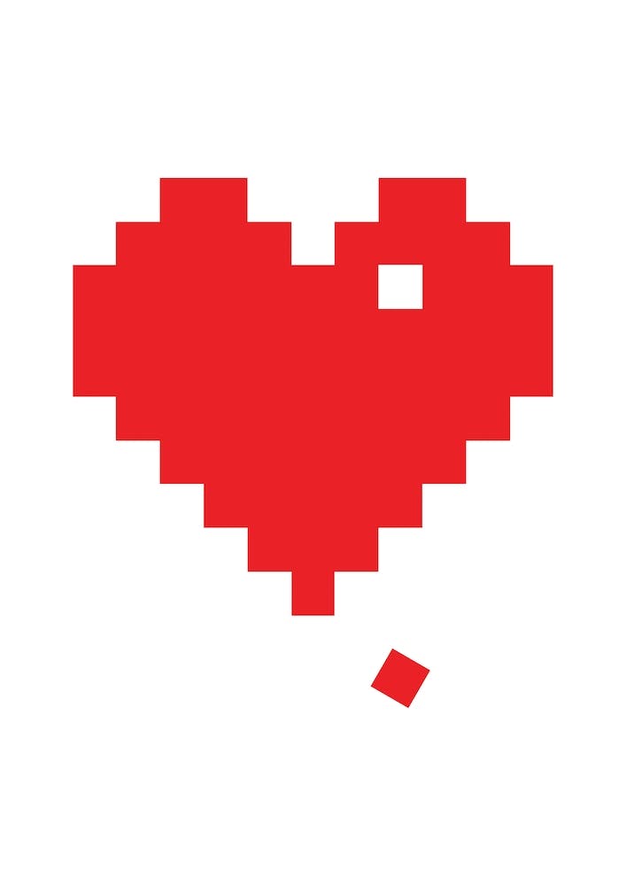 Red Pixel Heart