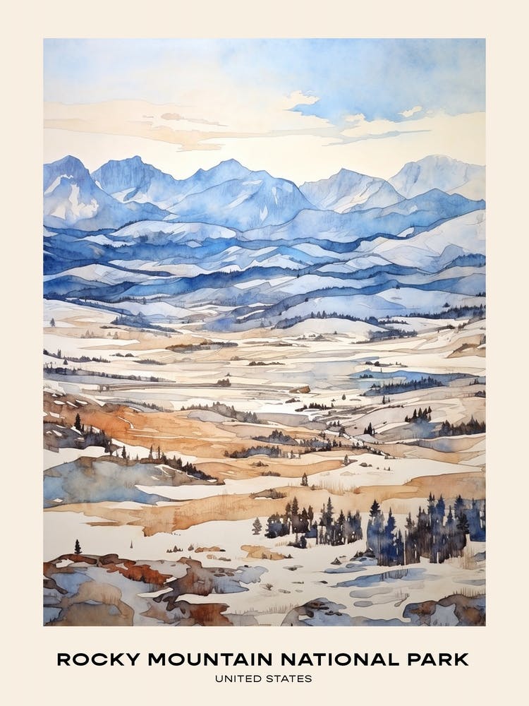 Rocky Mountain National Park United States 3 Poster