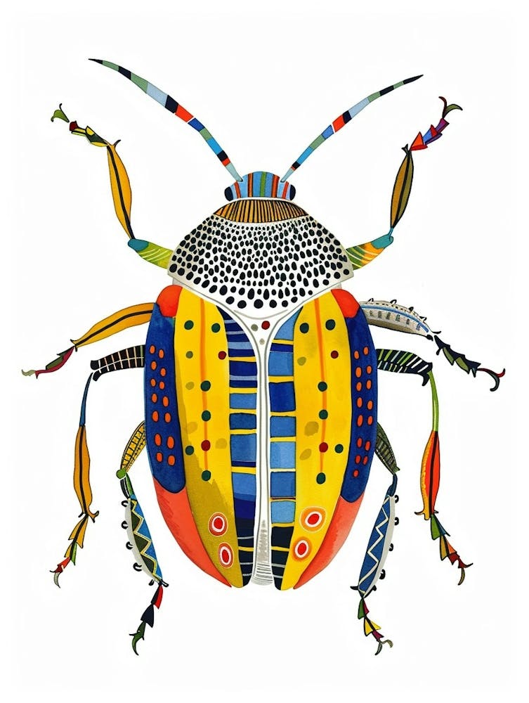 Colourful Insect Illustration June Bug 11
