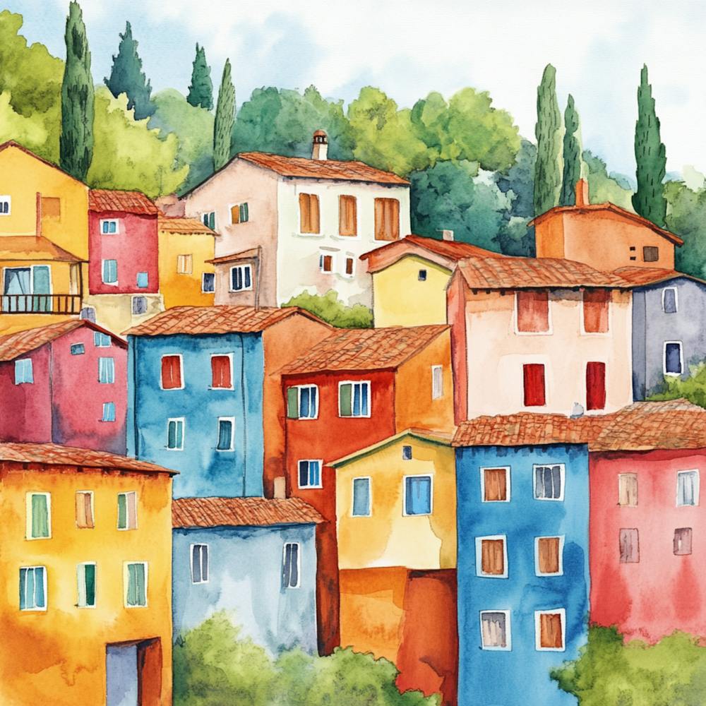 Italian Village Houses Backgrounds 3