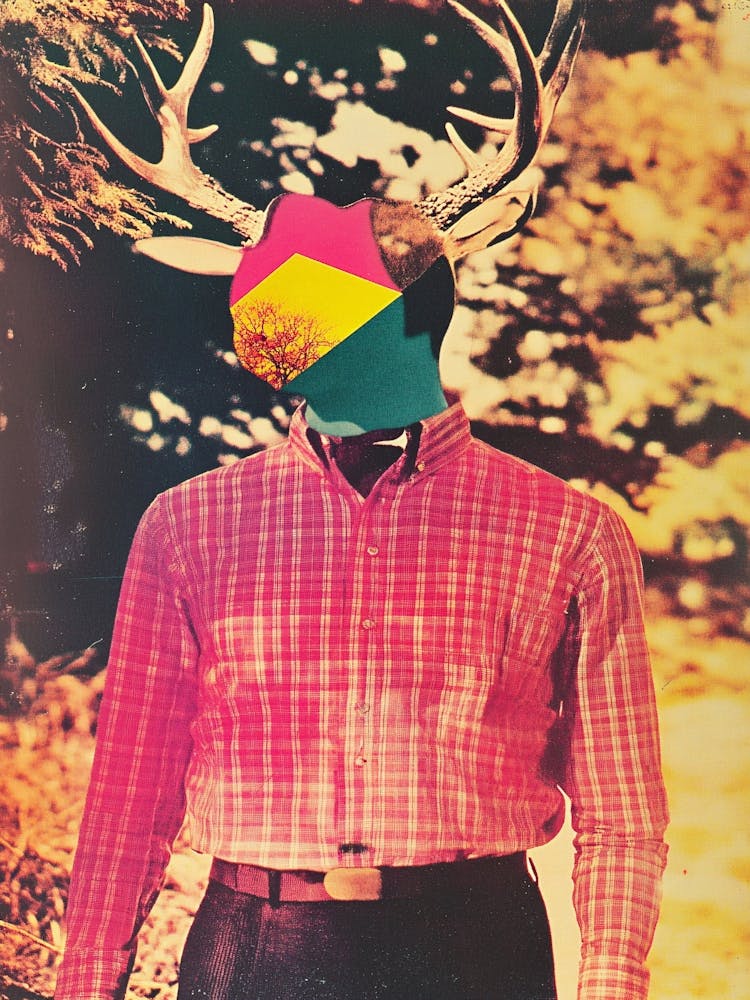 'Deer Head' Collage