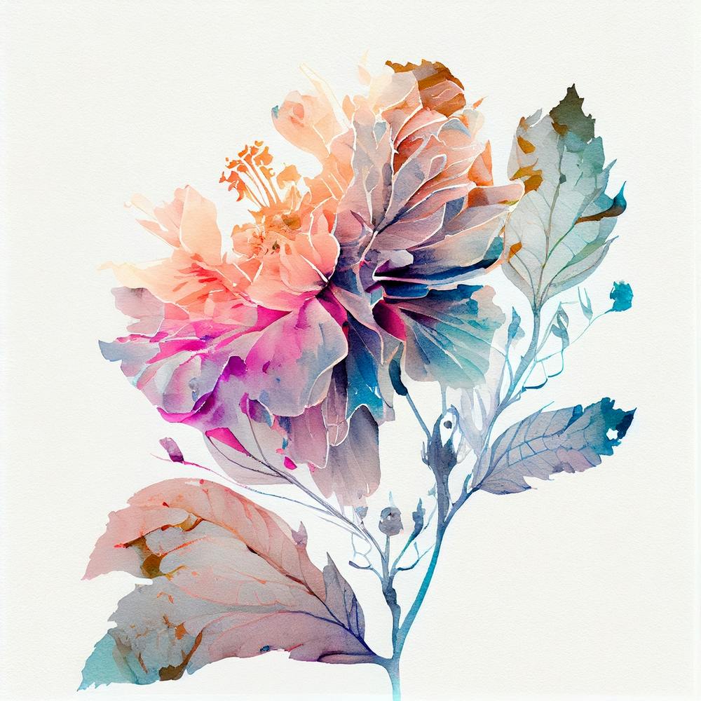 Watercolor Flower Abstract 22