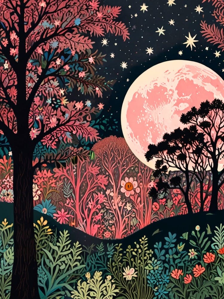 William Morris Full Moon In The Forest 6
