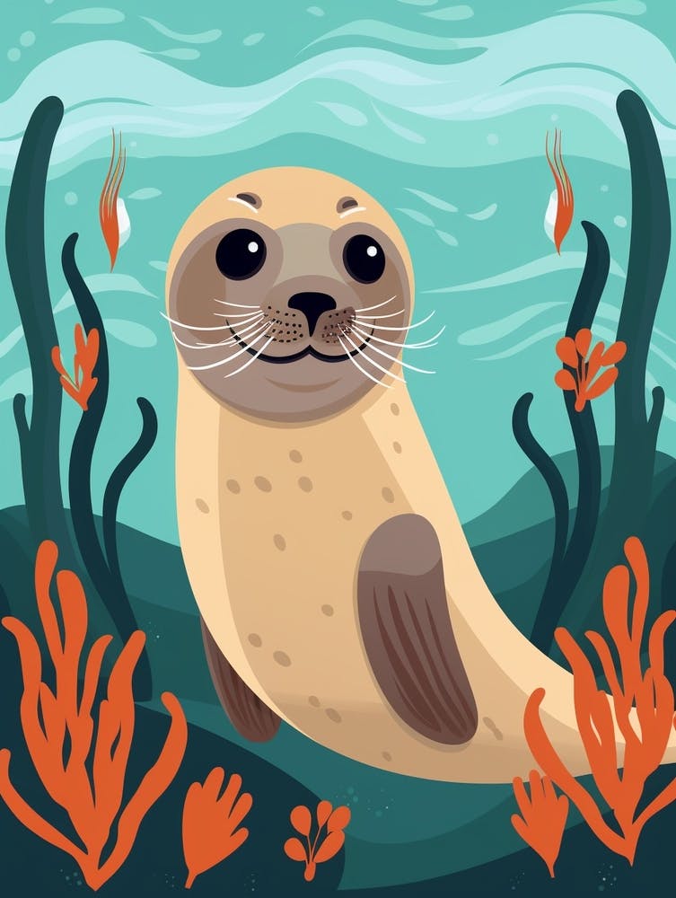 Baby Animal Illustration  Seal 2