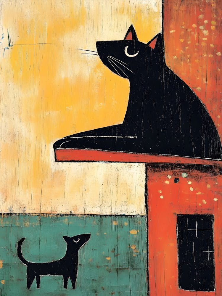 Cat And Dog Canvas Print