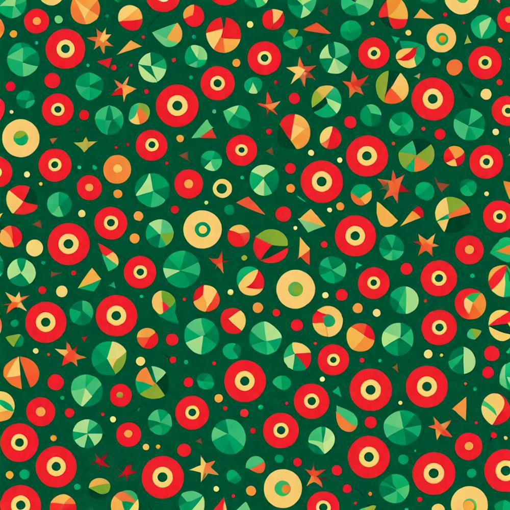 Christmas like Pattern, A Pattern Featuring Abstract Geometric Shapes With Lines Green And Red Colors, Flat Art, 117