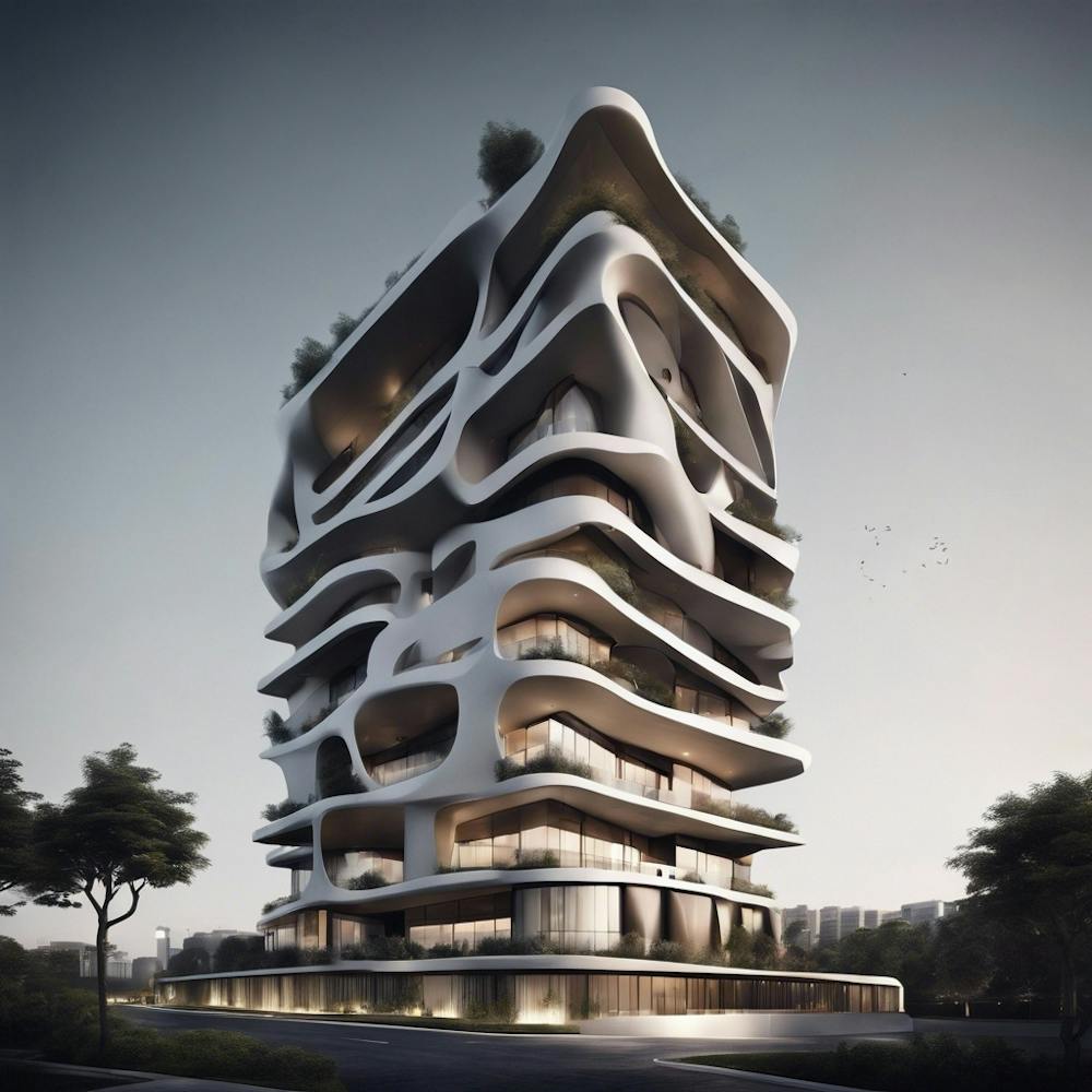 Futuristic Apartment Building