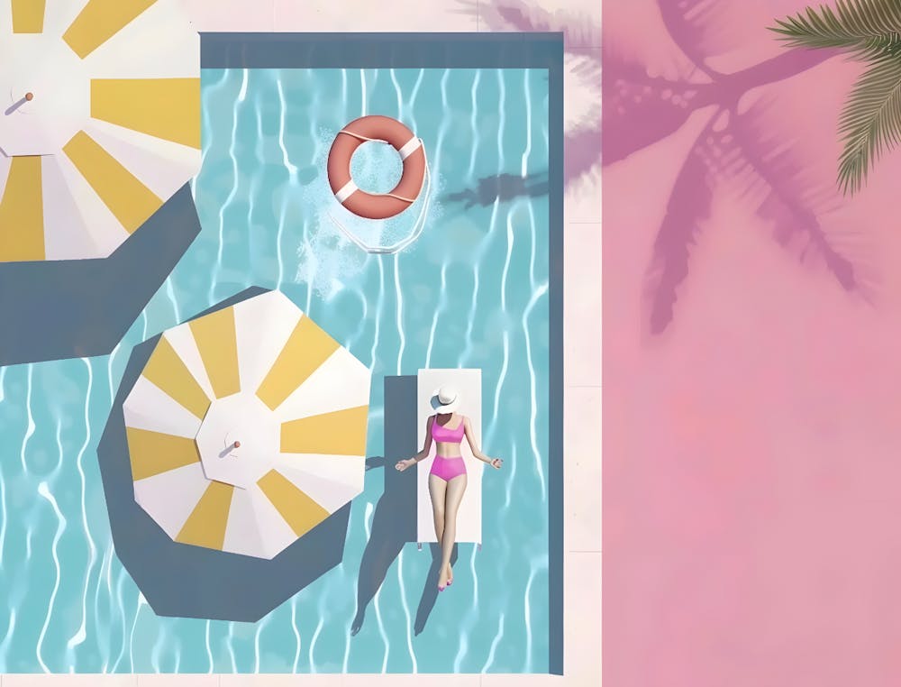 Woman In A Pool