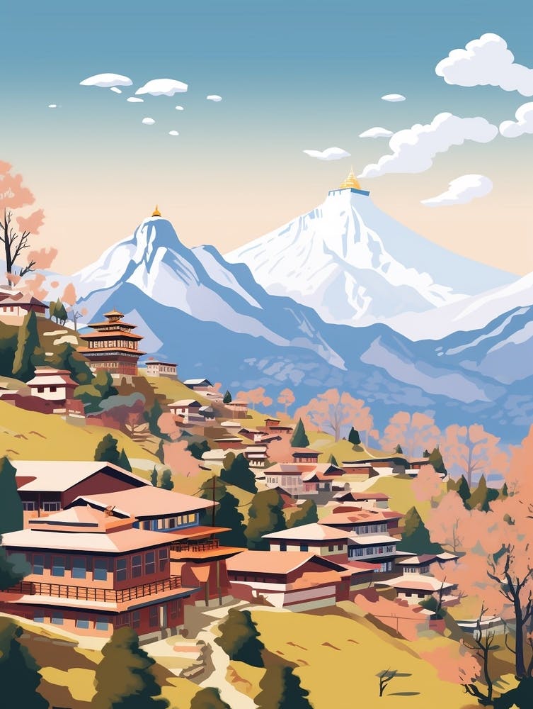 Nepal 3 Travel Illustration