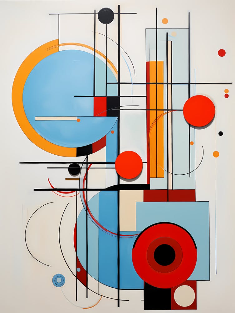 Amale0130 An Abstract Painting With Circles And Lines In The St 1257940b 8fba 4fd7 98d8 0002b294d457