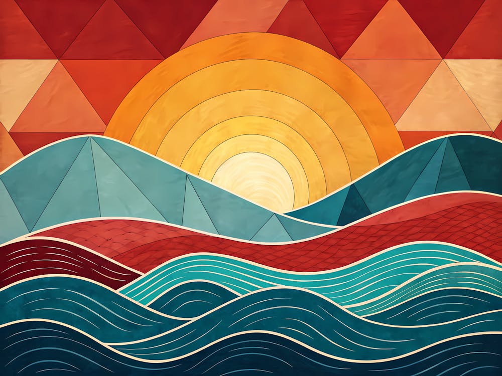 Sunset Over The Ocean 34