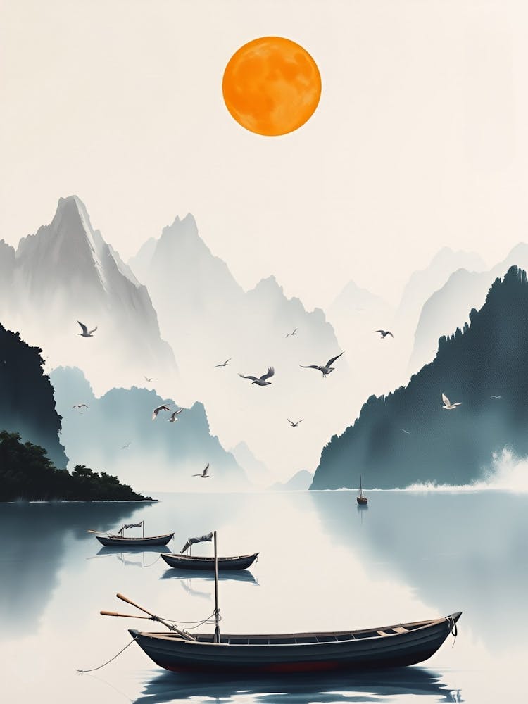 Boats On A Lake