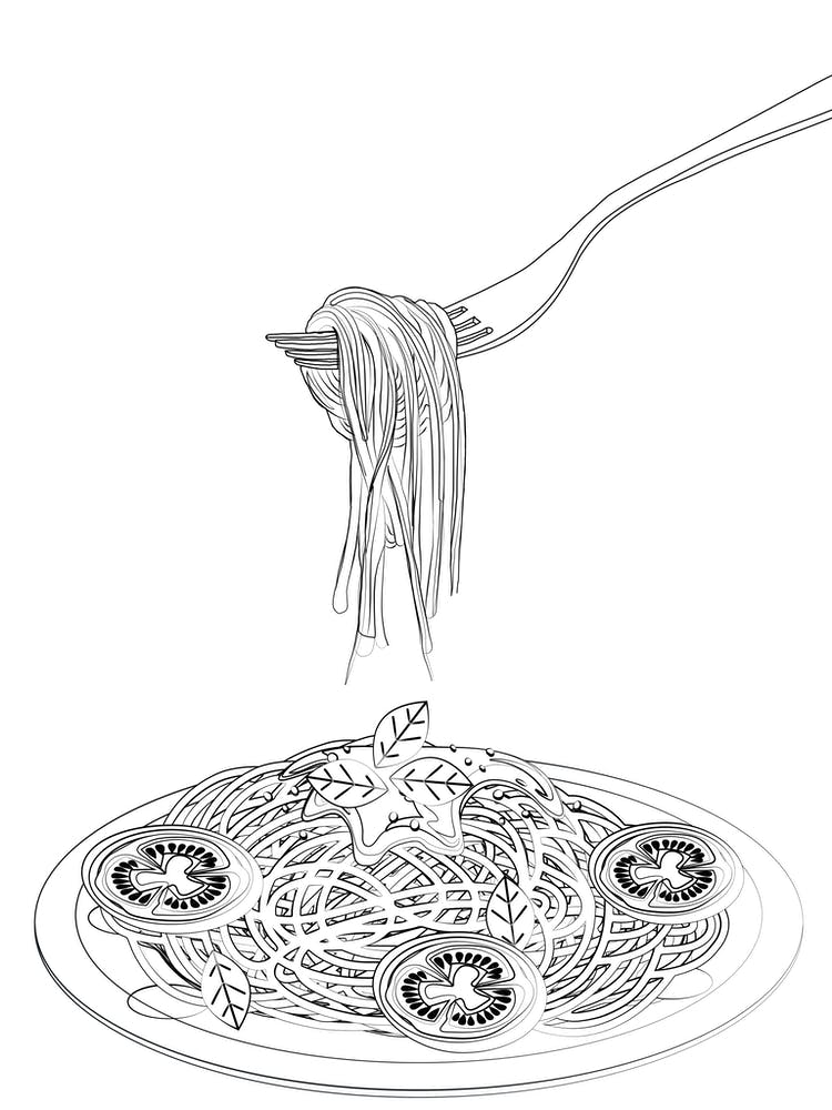 Spaghetti Line Art