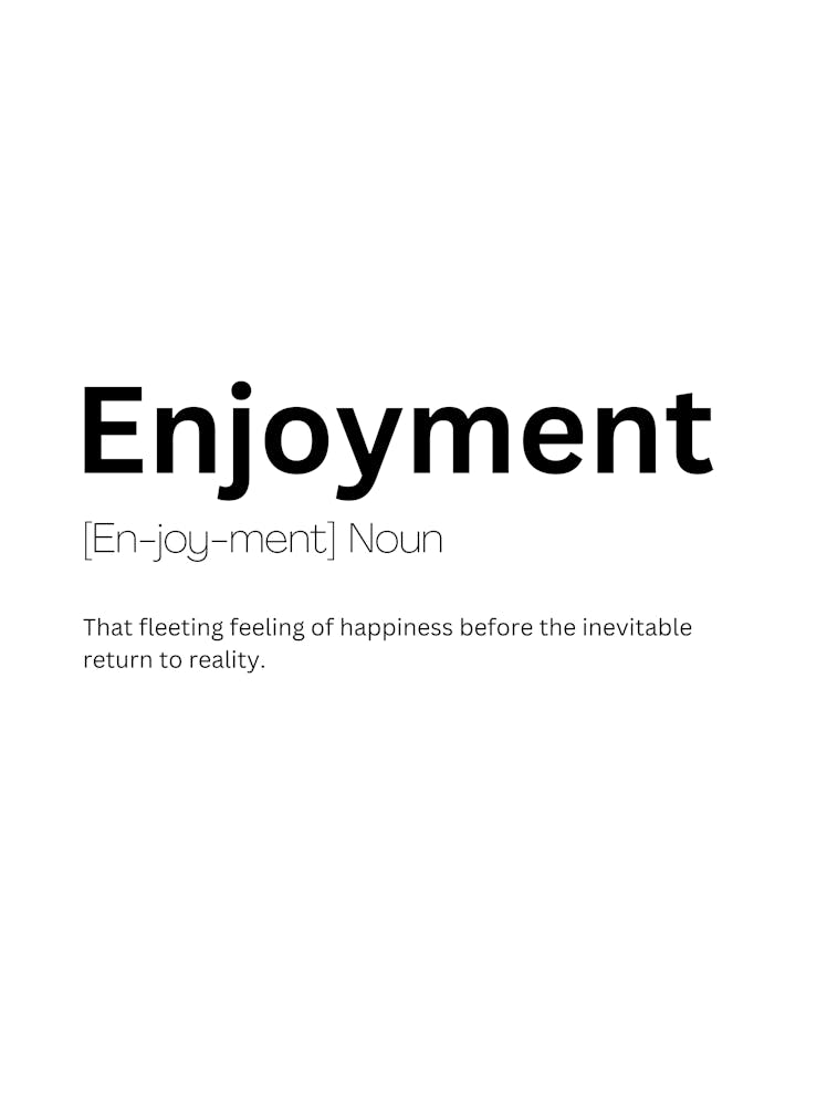 Enjoyment Definition Meaning