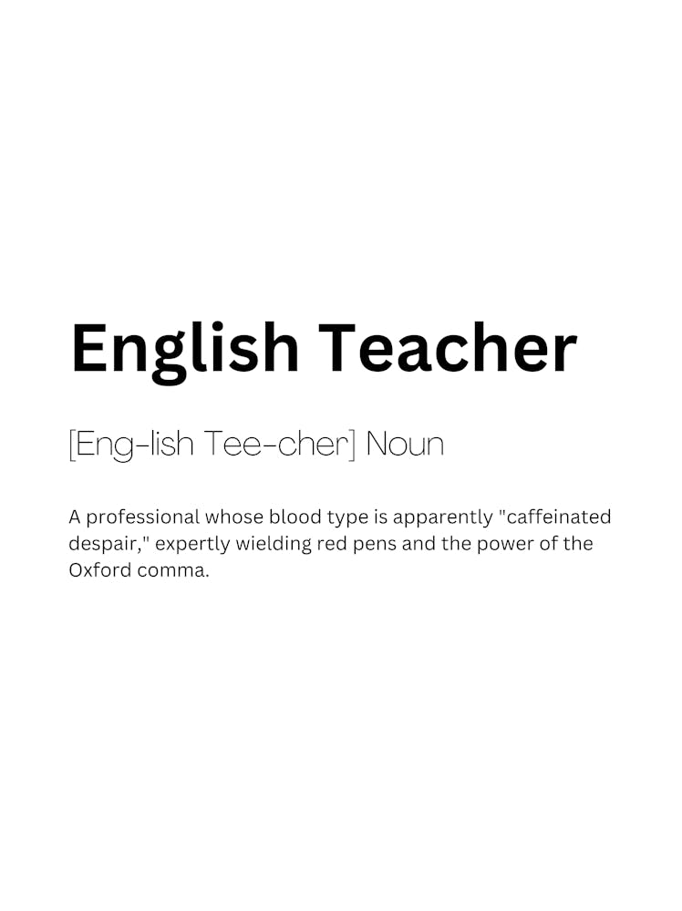 English Teacher Definition Meaning
