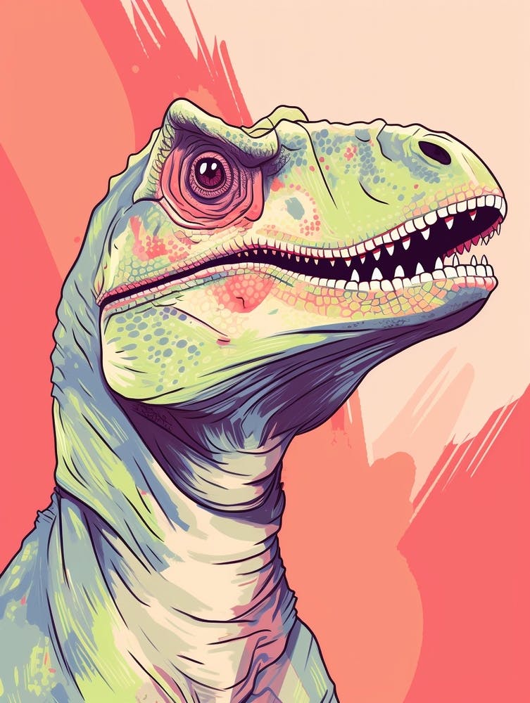 Farbenfroher Dinosaurier Sinraptor 2