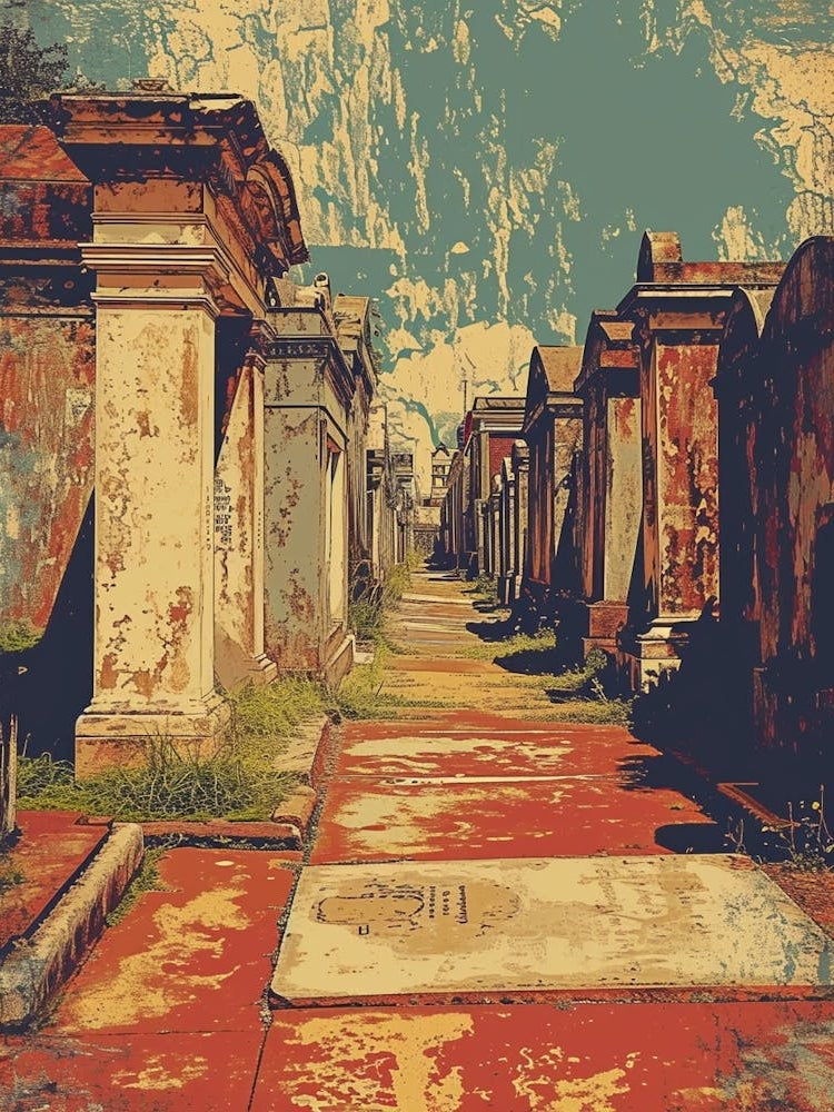 St Louis Cemetery No 1 Vintage Poster 3