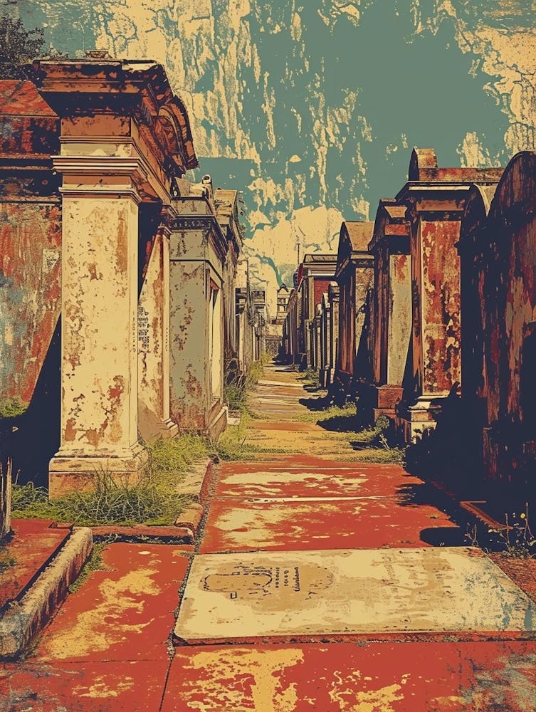 St Louis Cemetery No 1 Vintage Poster 3