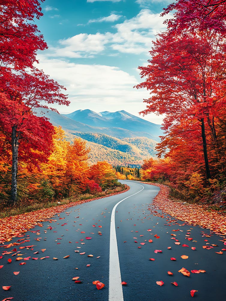 Beautiful Road In Autumn 11