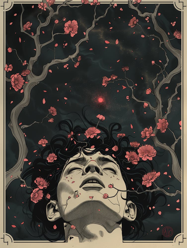 Girl In A Cherry Blossom