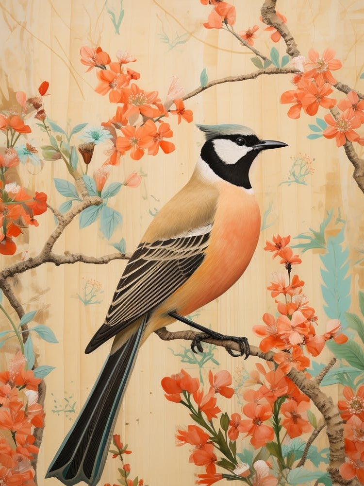 Cedar Waxwing 2 Detailed Bird Painting