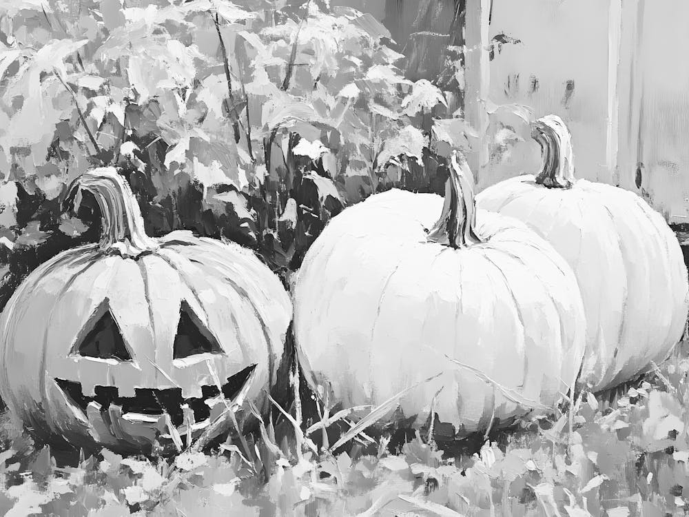 Black And White Pumpkins 24