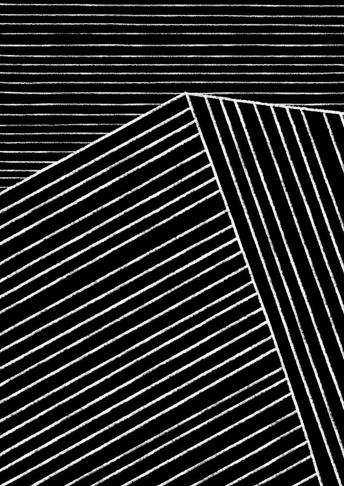 Black And White Modern Line Art B