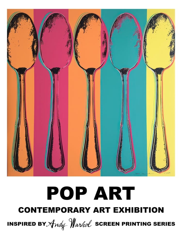 Poster Spoons Pop Art 2