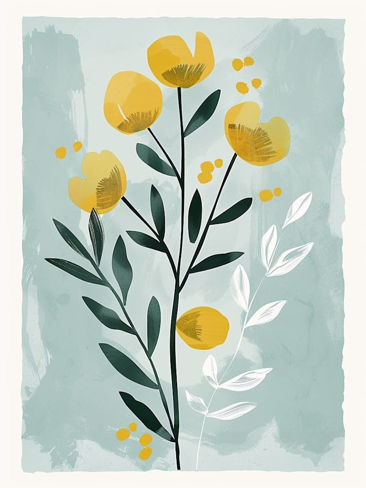 Balsam Tree Flat Illustration 5