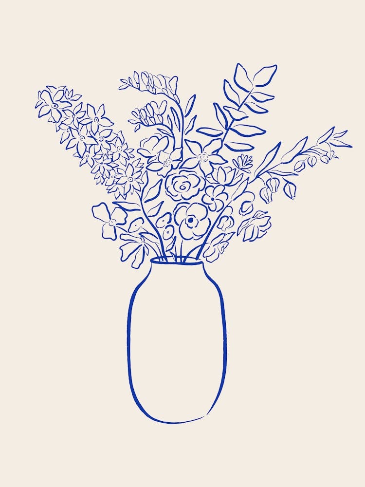 Blumenvase - Königsblau
