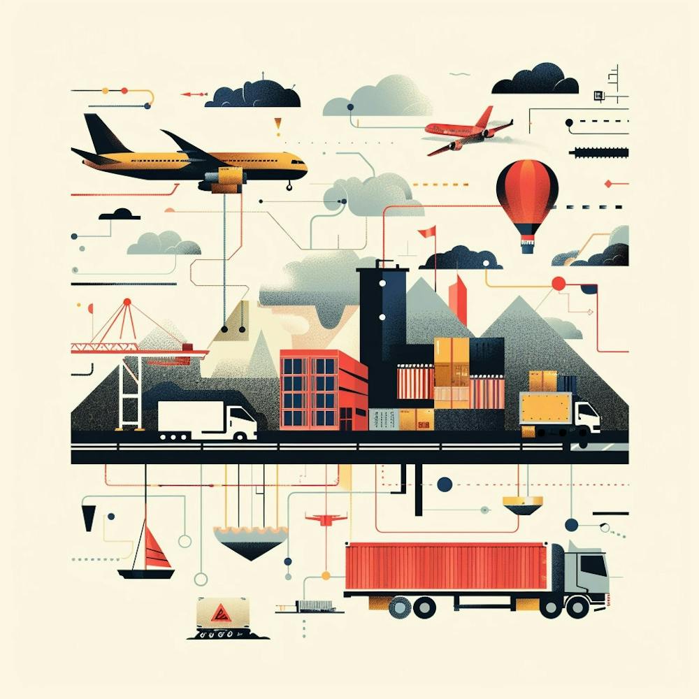 Illustration Of Transportation And Logistics