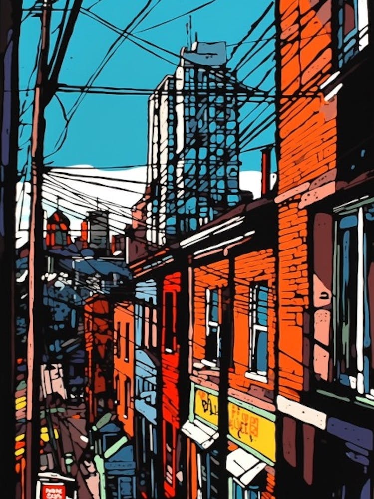 Window View Of Toronto Canada In The Style Of Pop Art 3