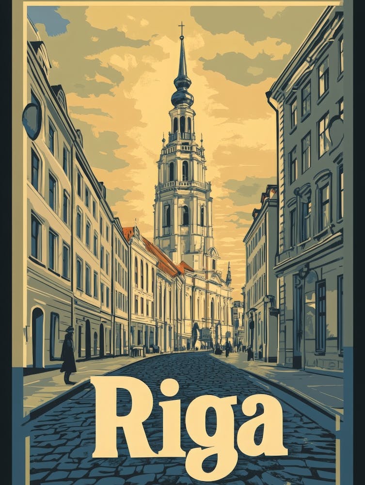 Aihrgdesign A Classic 1960s Travel Poster For Riga 2